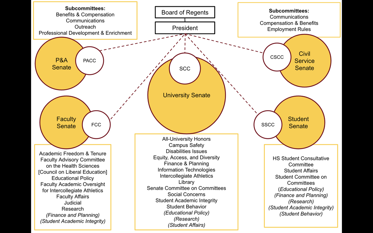 University Senate Organizational Chart